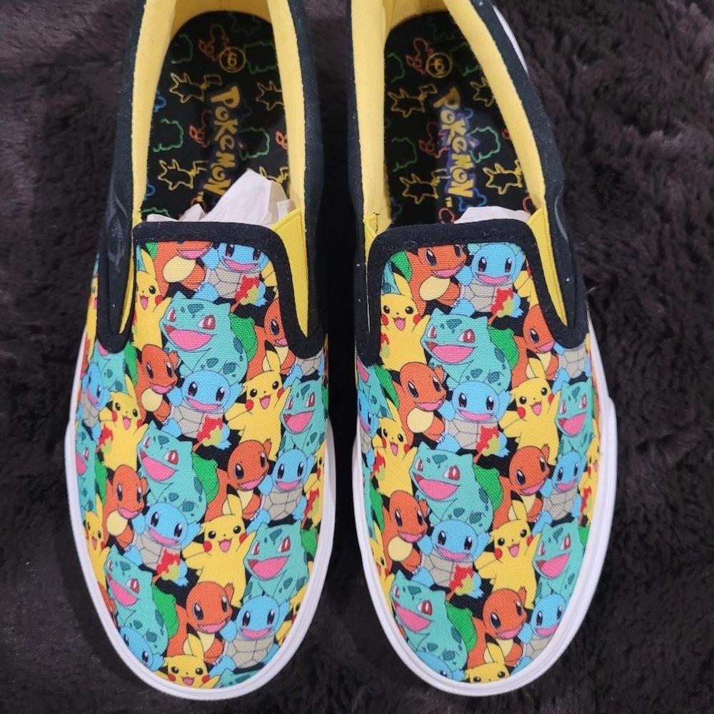 Colorful Pokémon Slip-On Shoes